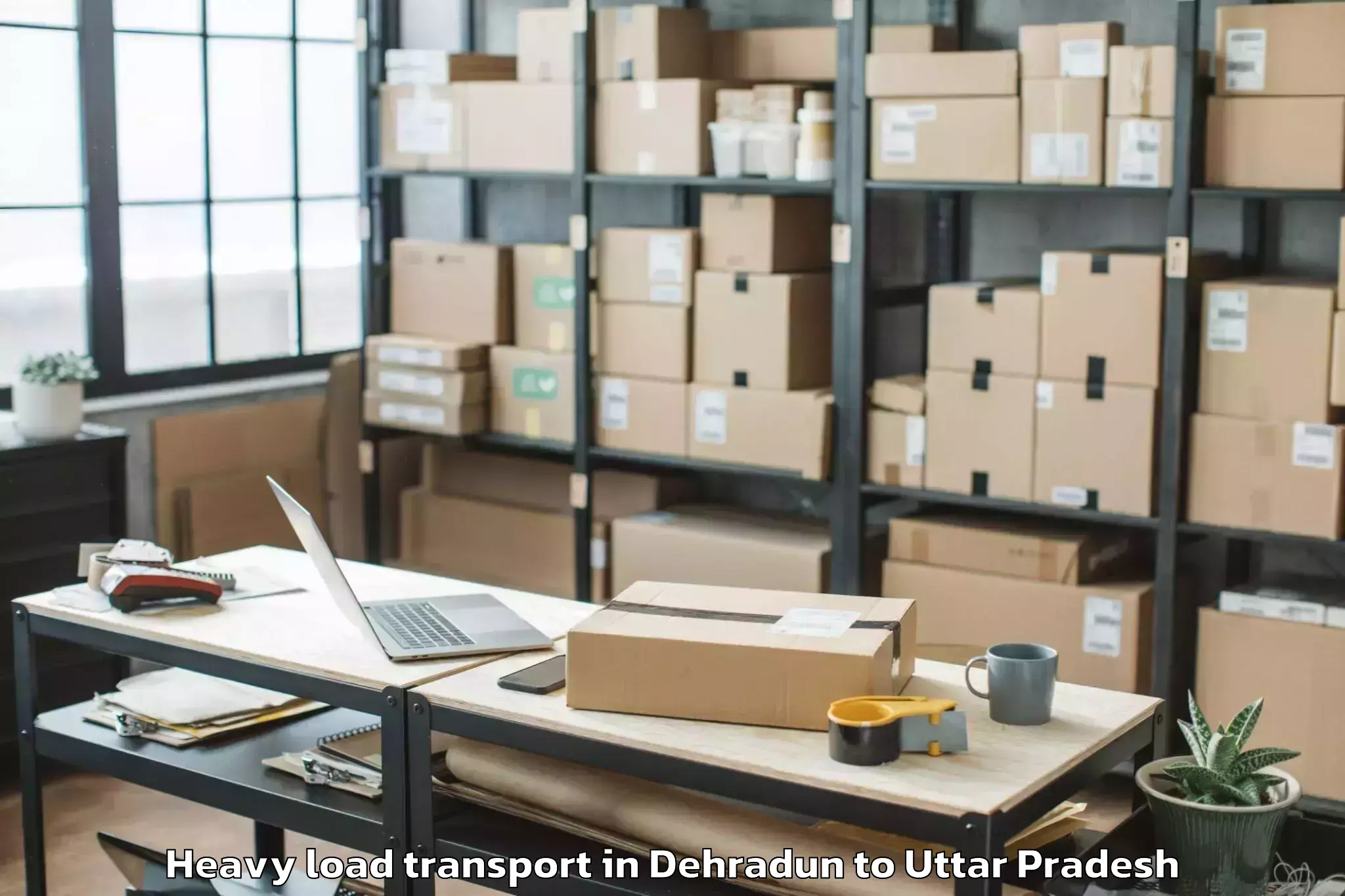 Book Dehradun to Khadda Heavy Load Transport Online